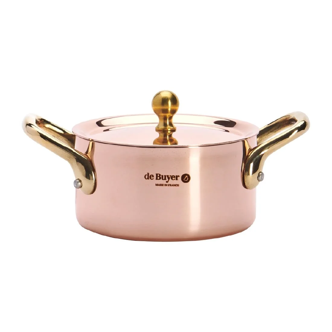 De Buyer Inocuivre Mini Saucepan with Brass Handles 10cm - Image 3