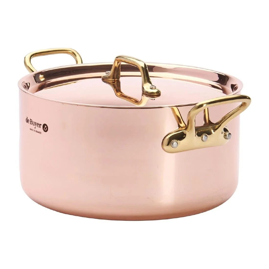 De Buyer Inocuivre Round Stewpan with Lid Brass 20cm - Image 6