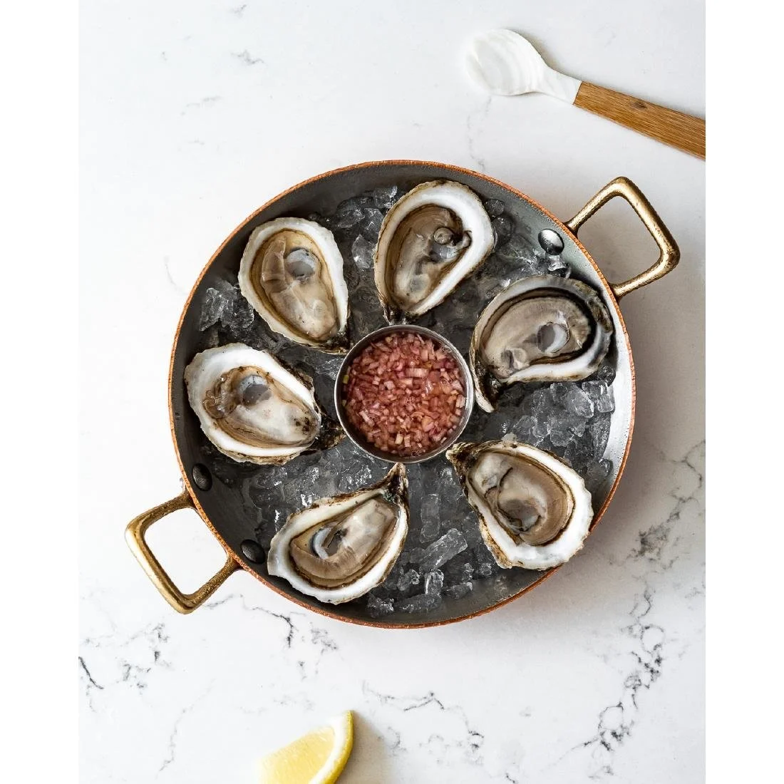 De Buyer Inocuivre Round Dish with Brass Handles 16cm - Image 2