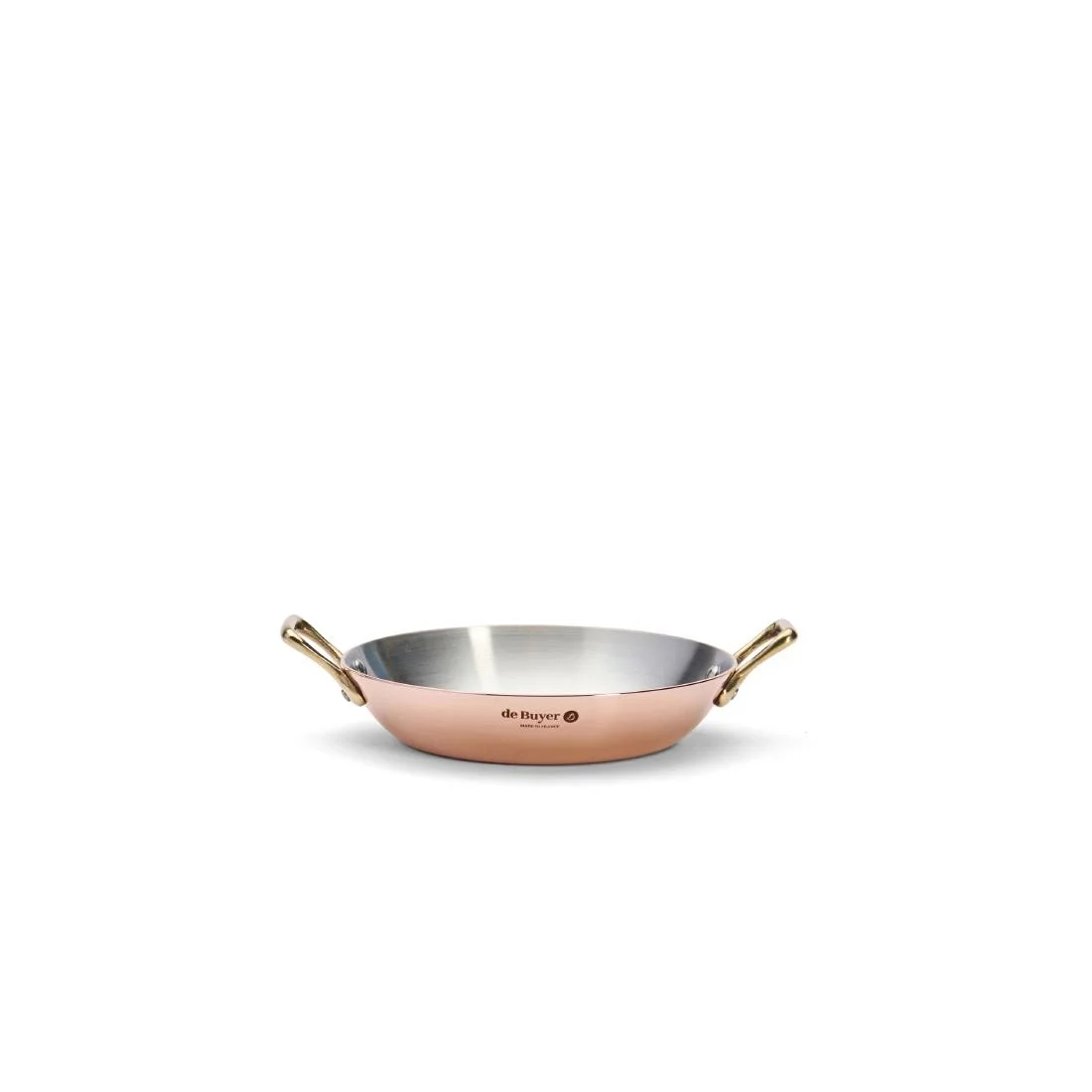 De Buyer Inocuivre Round Dish with Brass Handles 16cm - Image 6