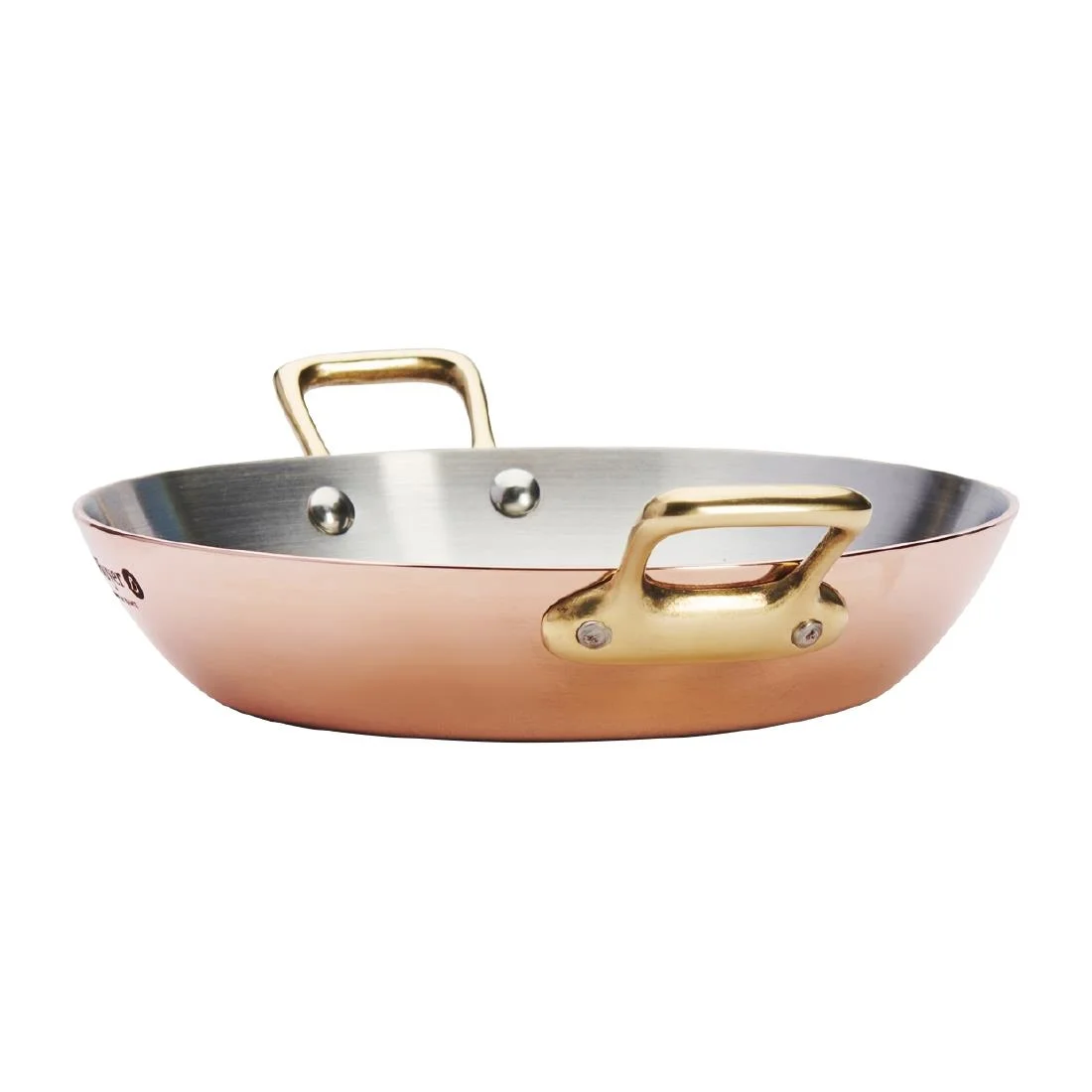 De Buyer Inocuivre Round Dish with Brass Handles 16cm - Image 9