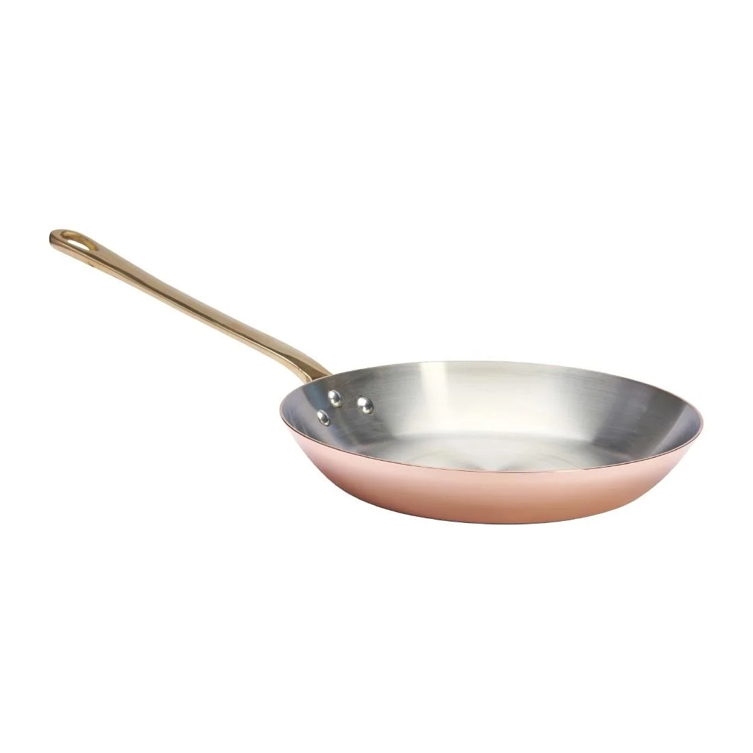 De Buyer Inocuivre Round Frying Pan with Handle Brass 20cm - Image 2