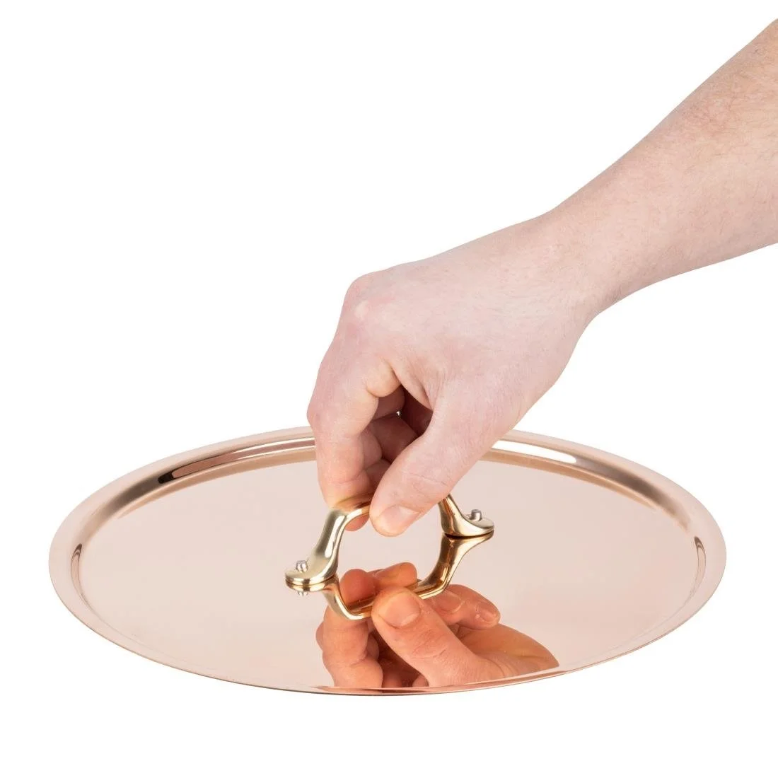 De Buyer Inocuivre Lid with Brass Handle 28cm - Image 5