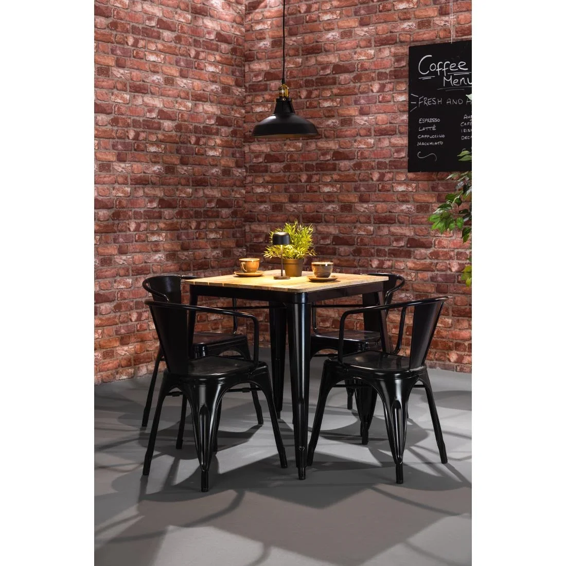 Bolero Bistro Curve Armchairs Black (4 Pack) - Image 8