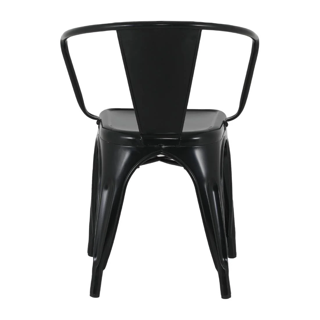 Bolero Bistro Curve Armchairs Black (4 Pack) - Image 3