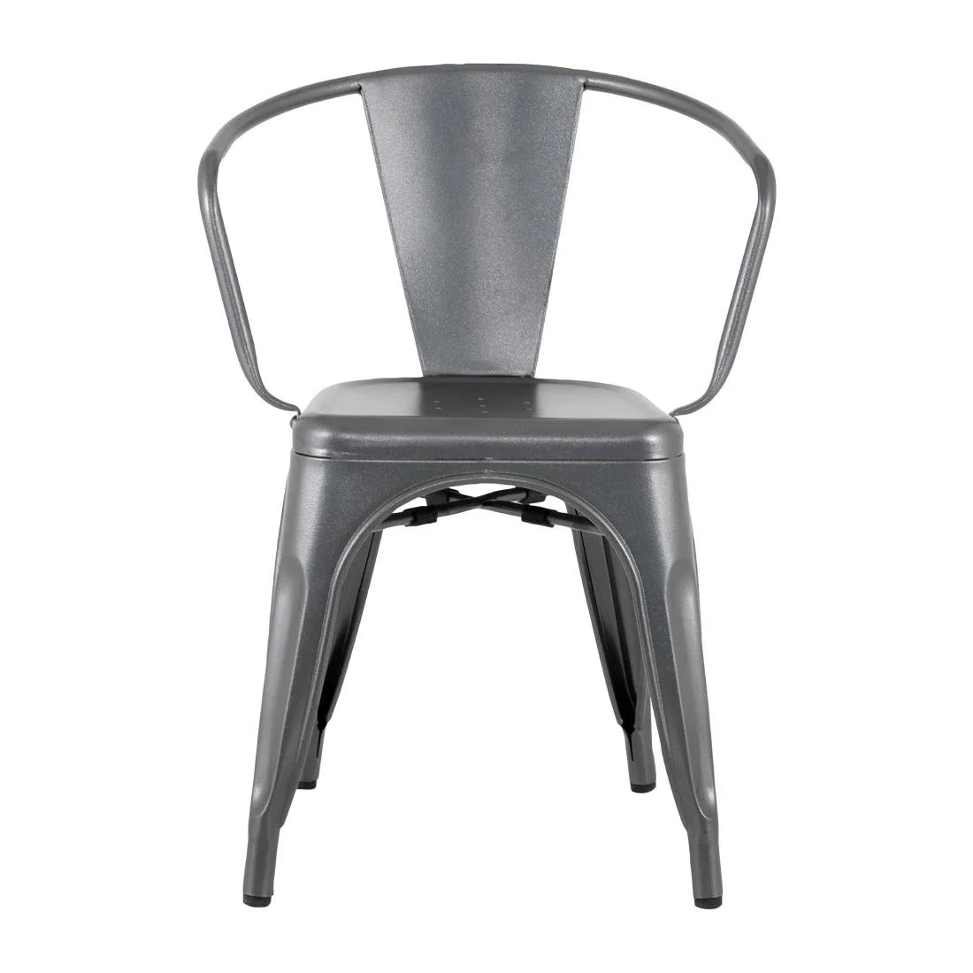 Bolero Bistro Curve Armchairs Gunmetal (4 Pack) - Image 2