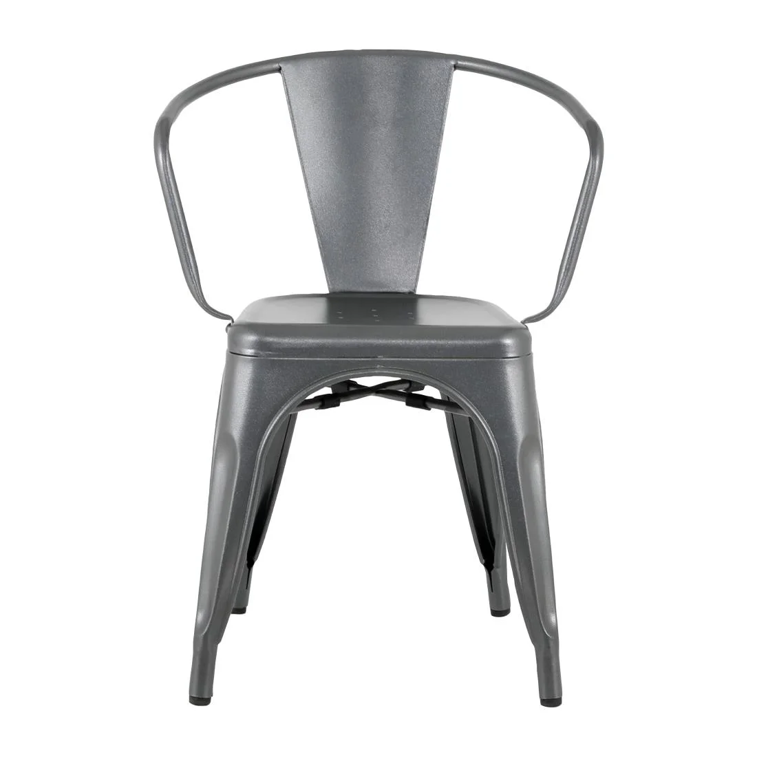 Bolero Bistro Curve Armchairs Gunmetal (4 Pack) - Image 11