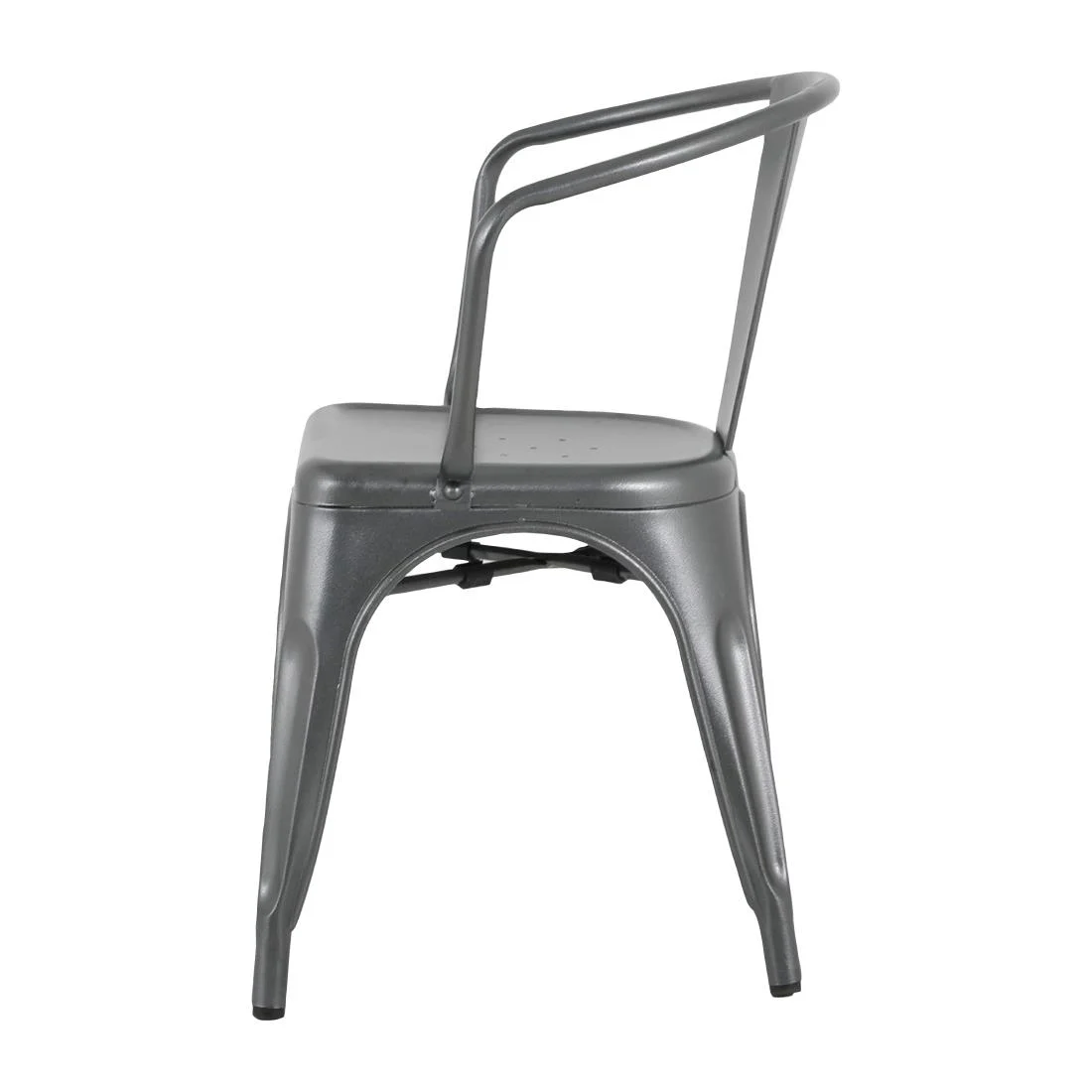 Bolero Bistro Curve Armchairs Gunmetal (4 Pack) - Image 12