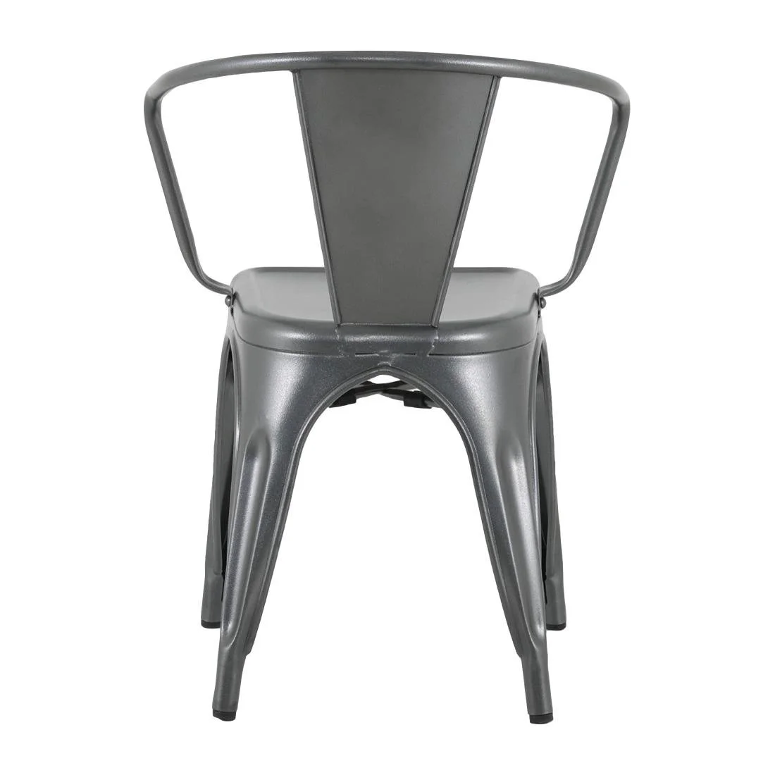 Bolero Bistro Curve Armchairs Gunmetal (4 Pack) - Image 4