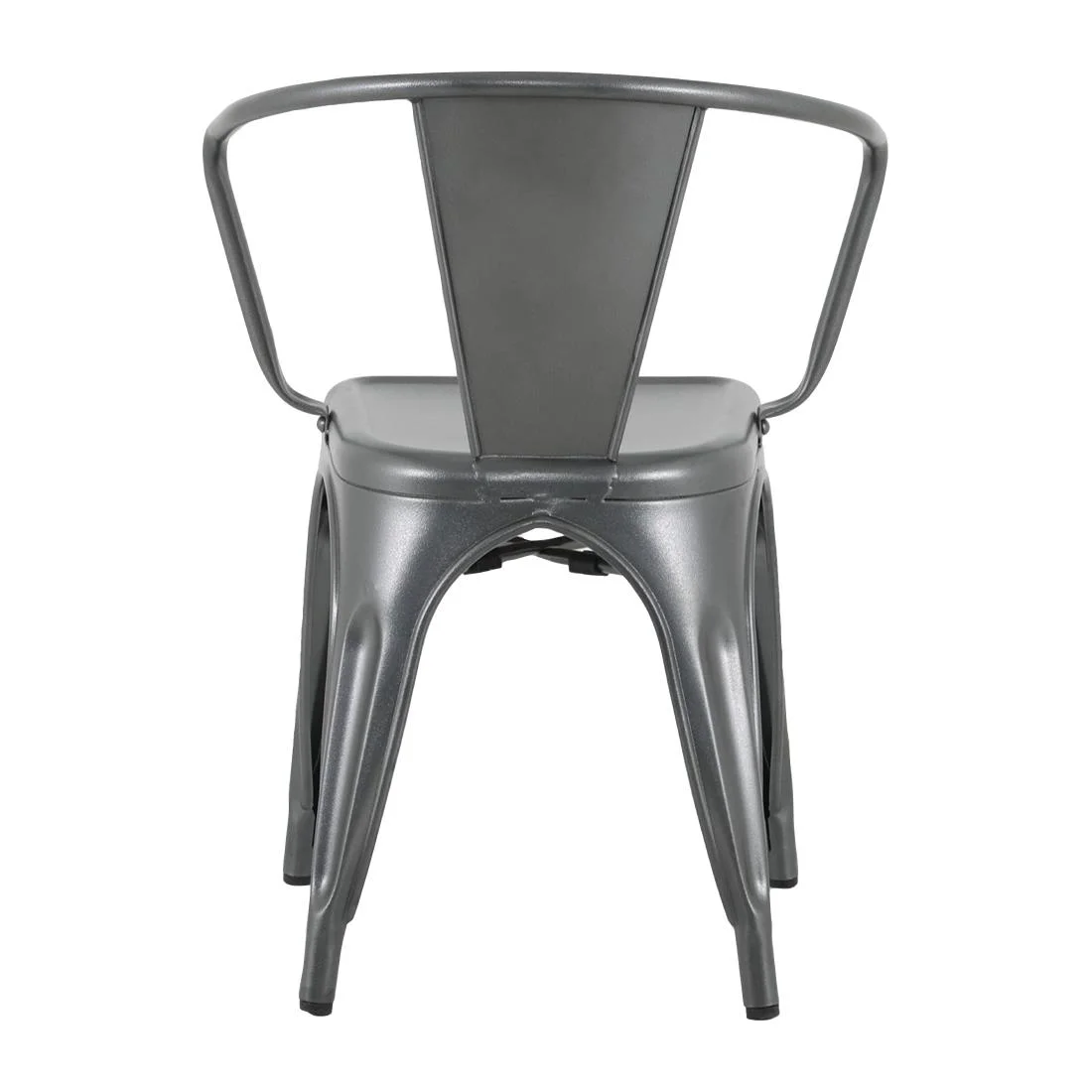 Bolero Bistro Curve Armchairs Gunmetal (4 Pack) - Image 13
