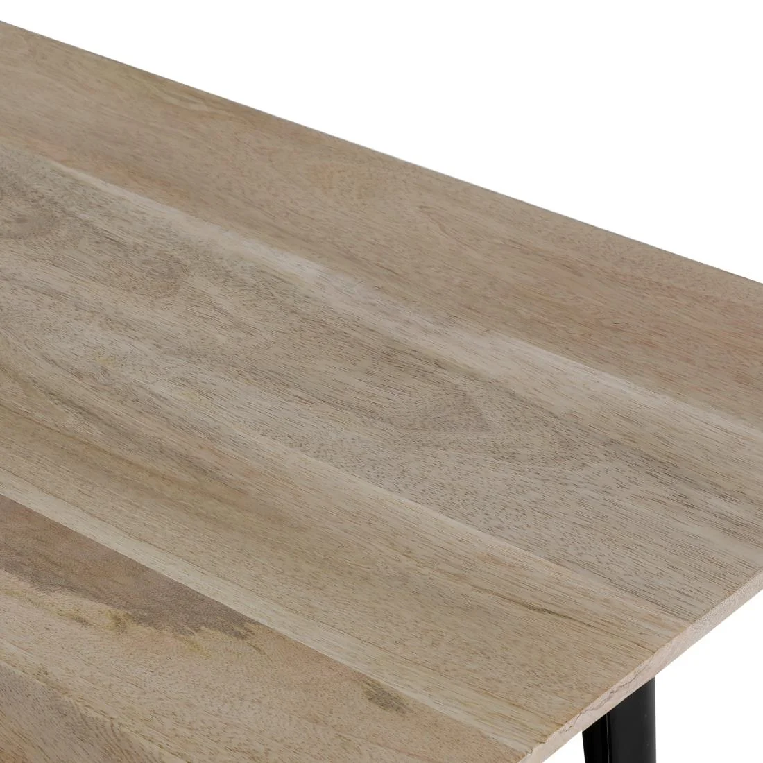 Bolero Bistro Dining Table Mango Wood Top Black Frame 1450mm - Image 8