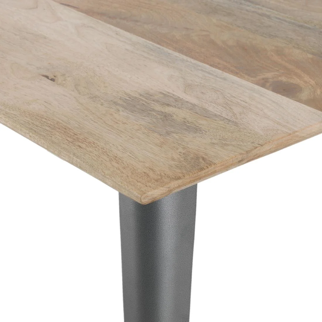 Bolero Bistro Dining Table Mango Wood Top Gunmetal Frame 1450mm - Image 7
