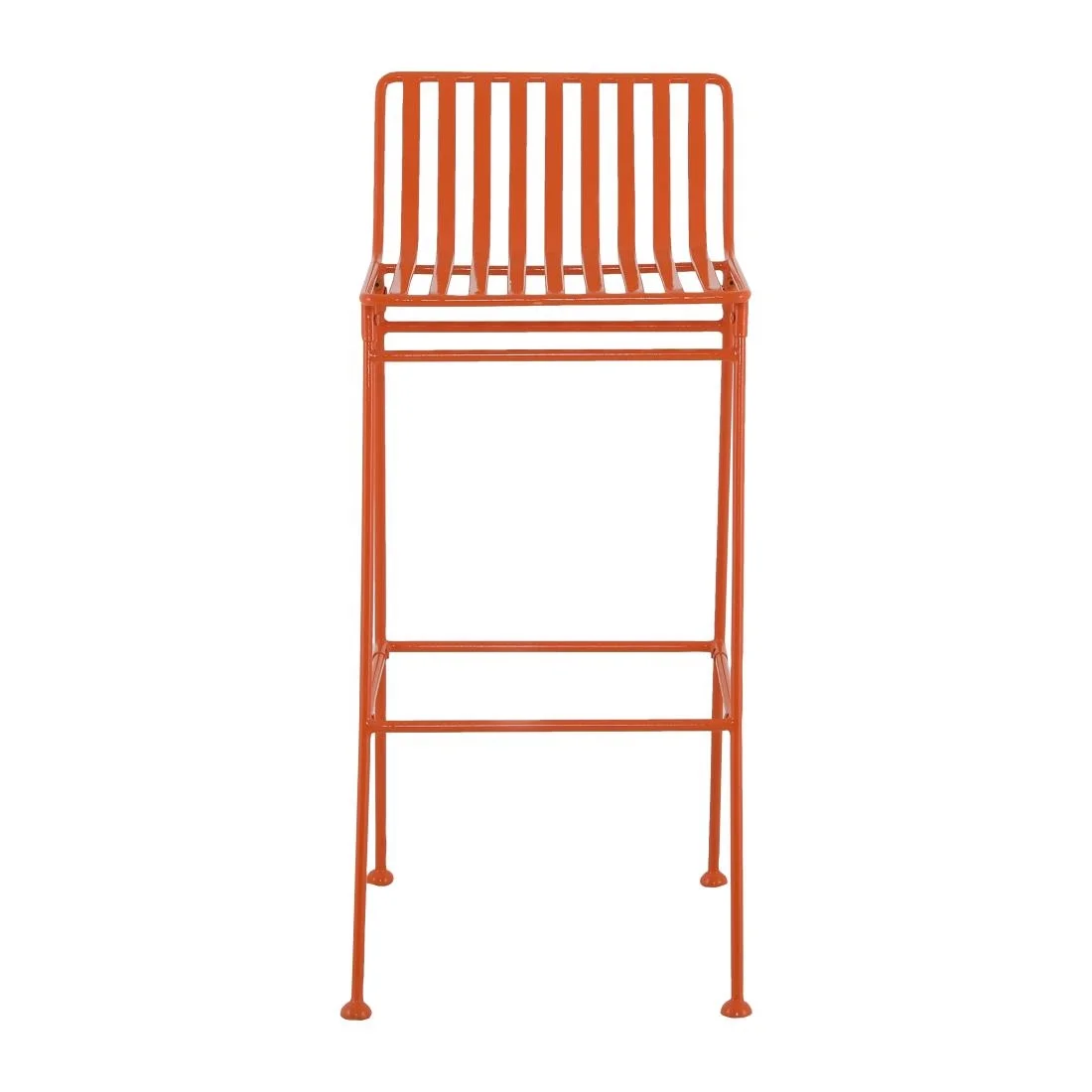 Bolero Spritz Slatted Bar Stools Vibrant Orange (2 Pack) - Image 2