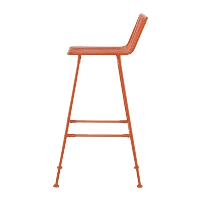 Bolero Spritz Slatted Bar Stools Vibrant Orange (2 Pack) - Image 3