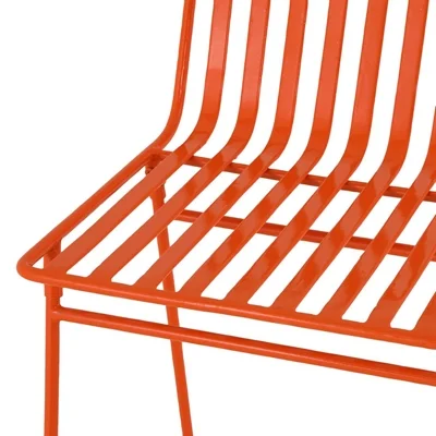 Bolero Spritz Slatted Bar Stools Vibrant Orange (2 Pack) - Image 5