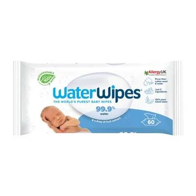 Water Wipes Sensitive Baby Wipes 60 Wipes (6 Pack)