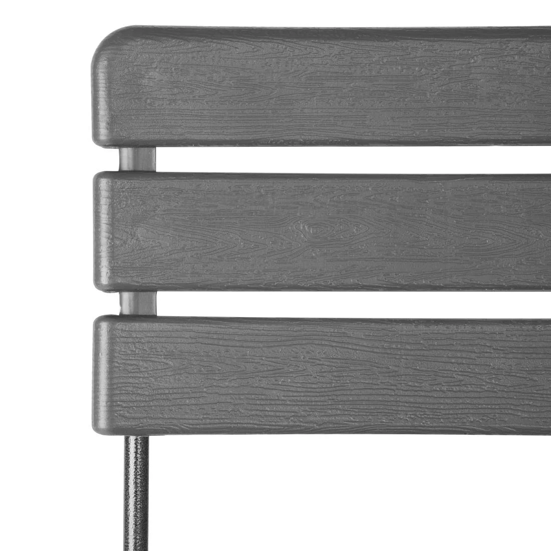 Bolero Folding Chairs Grey Wood Effect (2 Pack) - Image 5