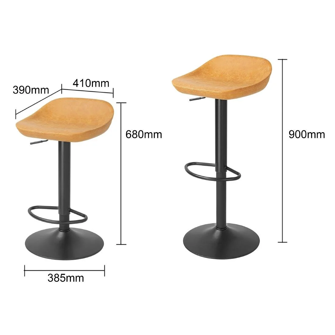 Bolero Enzo Bar Stools Camel (2 Pack) - Image 6