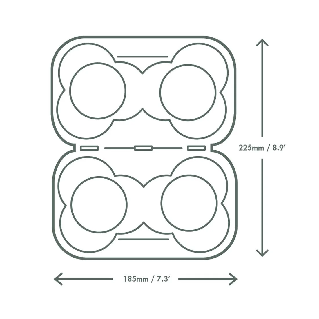 Vegware Moulded Pulp Fibre Splitable 4-Cup Carry Trays (160 Pack) - Image 5