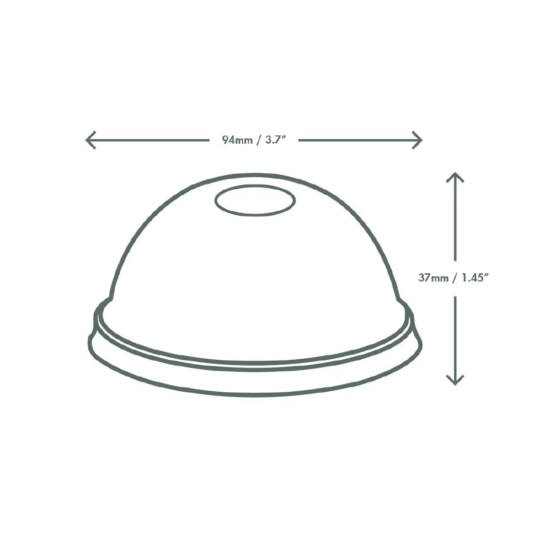 Vegware Nourish Moulded Fibre Cold Cup Dome Lids with Hole 89-Series (1000 Pack) - Image 5