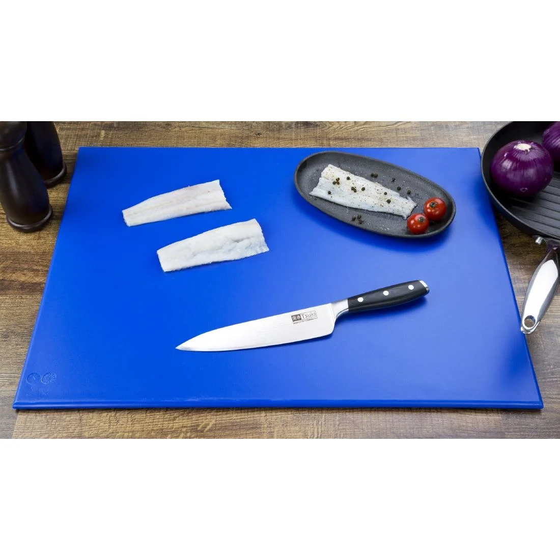 Hygiplas High Density Blue Chopping Board Large - Image 5