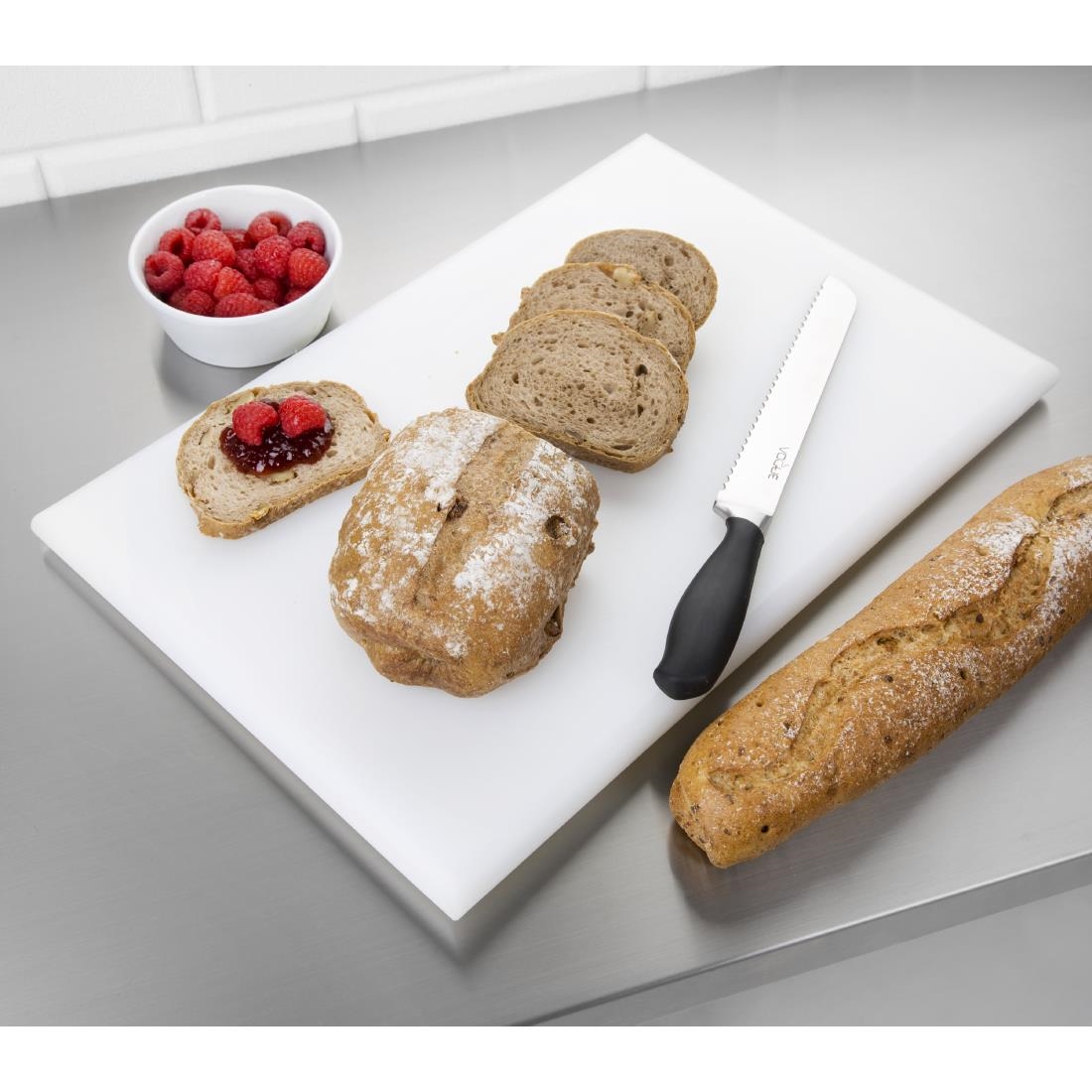 Hygiplas Extra Thick High Density White Chopping Board