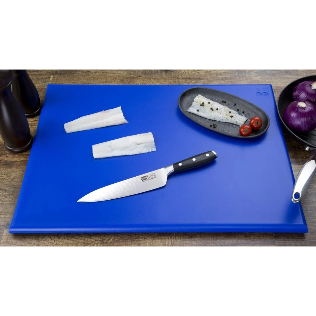 Hygiplas Extra Large High Density Blue Chopping Board - Image 5