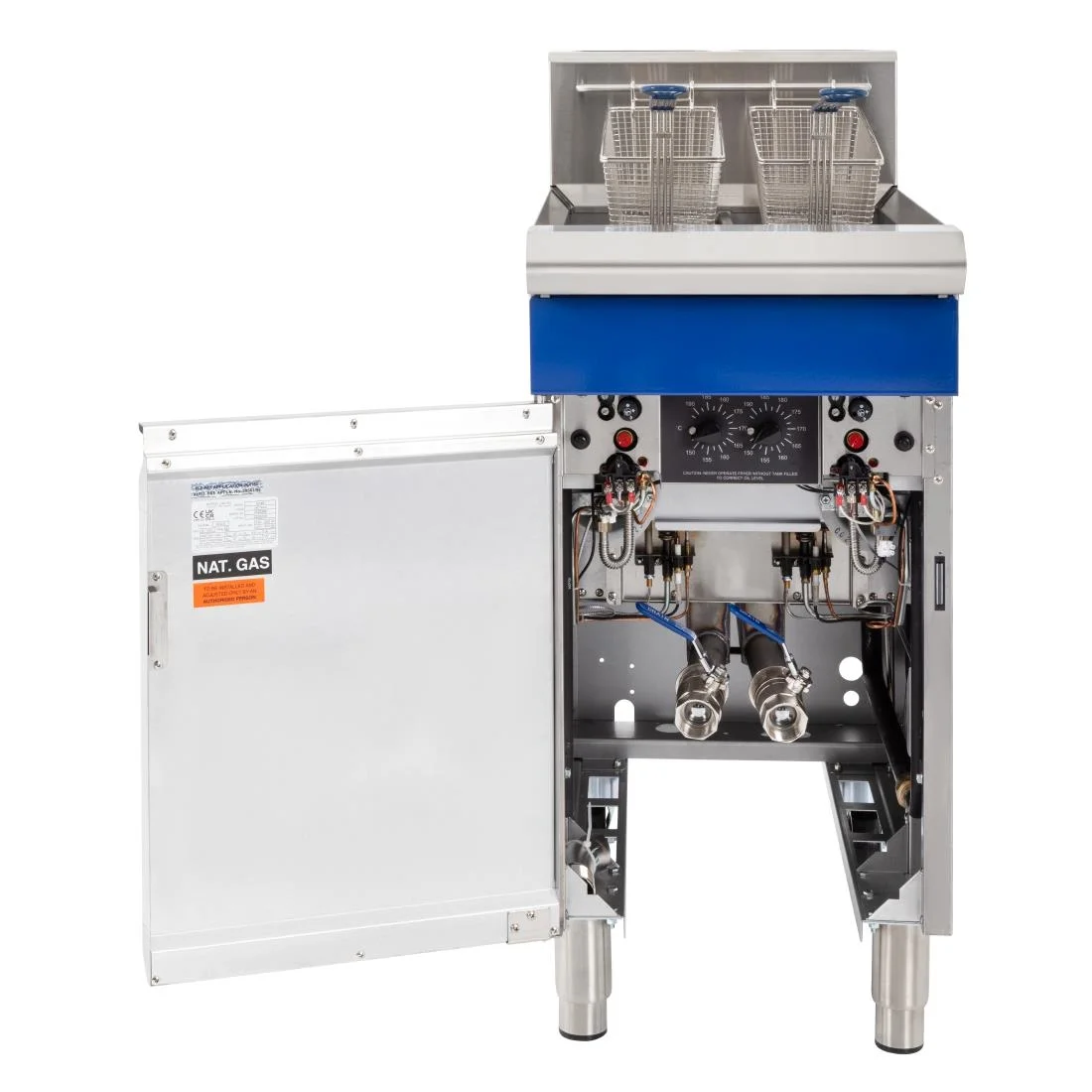 Blue Seal Free Standing Natural Gas Twin Fryer GT46 - Image 6