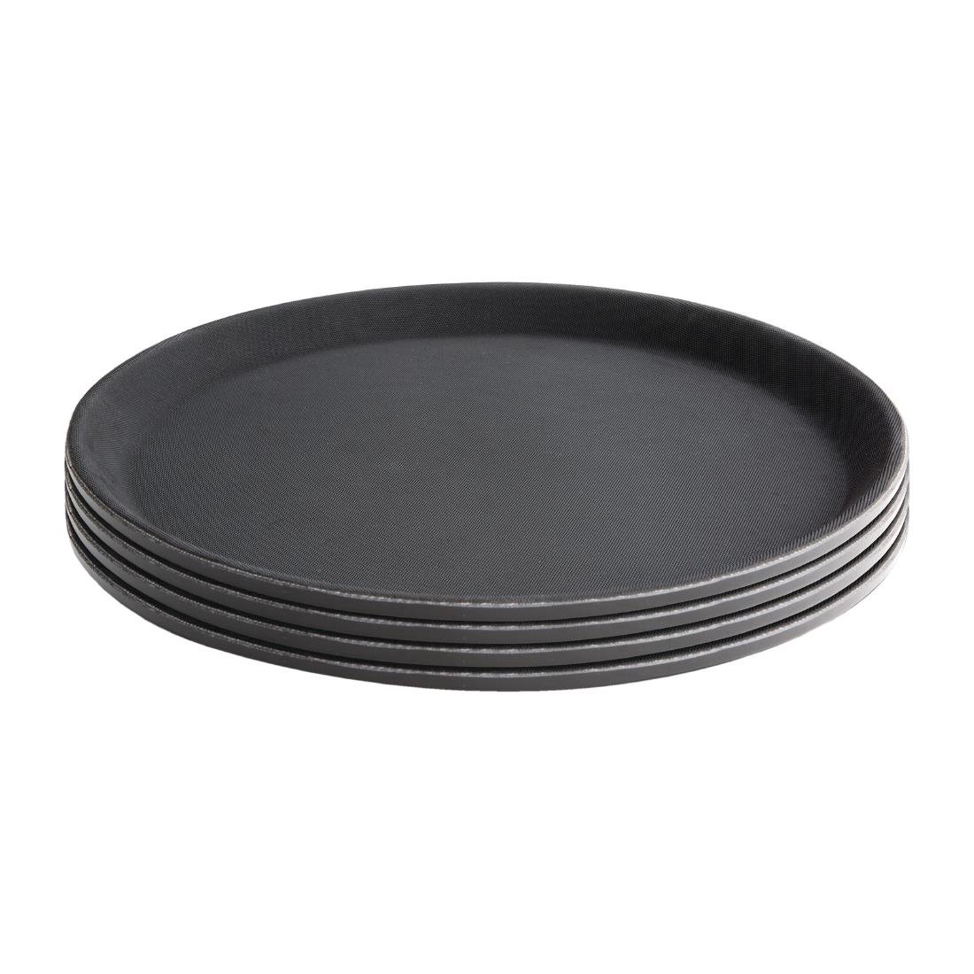 Bulk Buy Pack of 6 Round Anti-Slip Trays (C557)