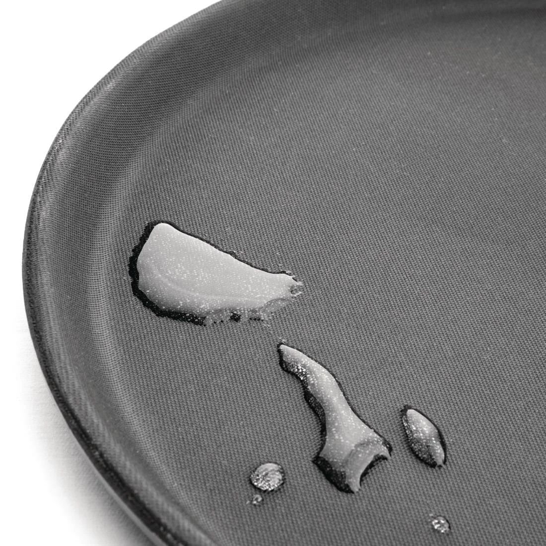 Kristallon Plastic Round Anti Slip Tray Black 11 in - Image 6