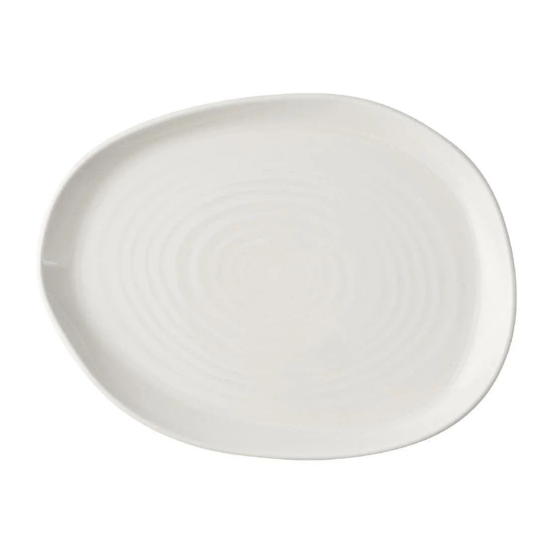 Churchill Envisage Natural White Organic Oblong Plates 260x200mm (6 Pack) - Image 1