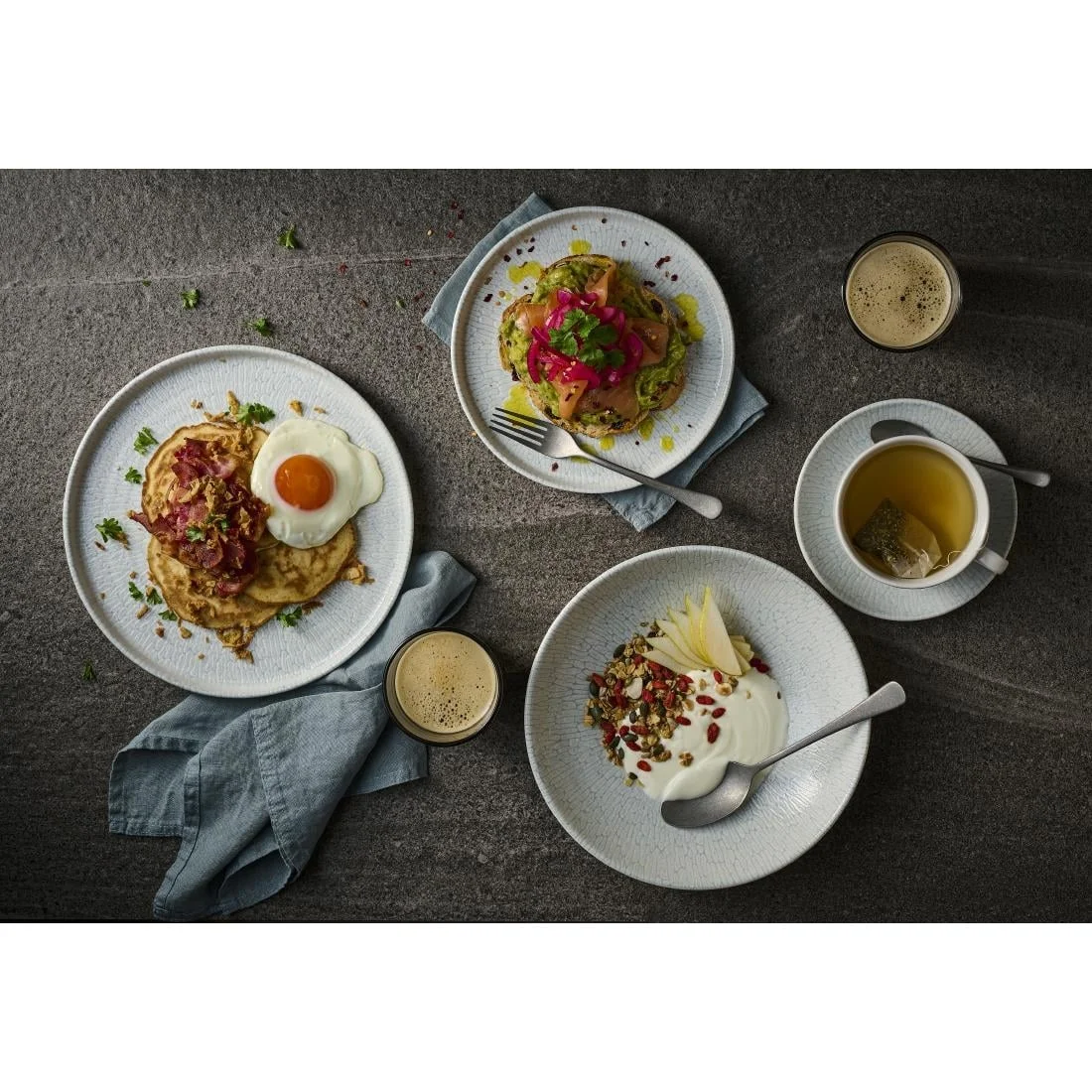 Churchill Delta Grey Walled Plates 260mm (6 Pack) - Image 2