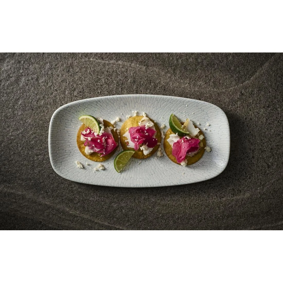 Churchill Delta Grey Oblong Plates 298x153mm (12 Pack) - Image 2
