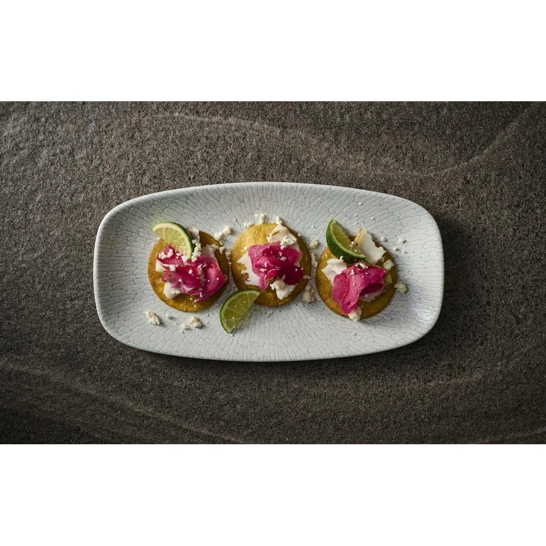 Churchill Delta Grey Oblong Plates 355x189mm (6 Pack) - Image 2