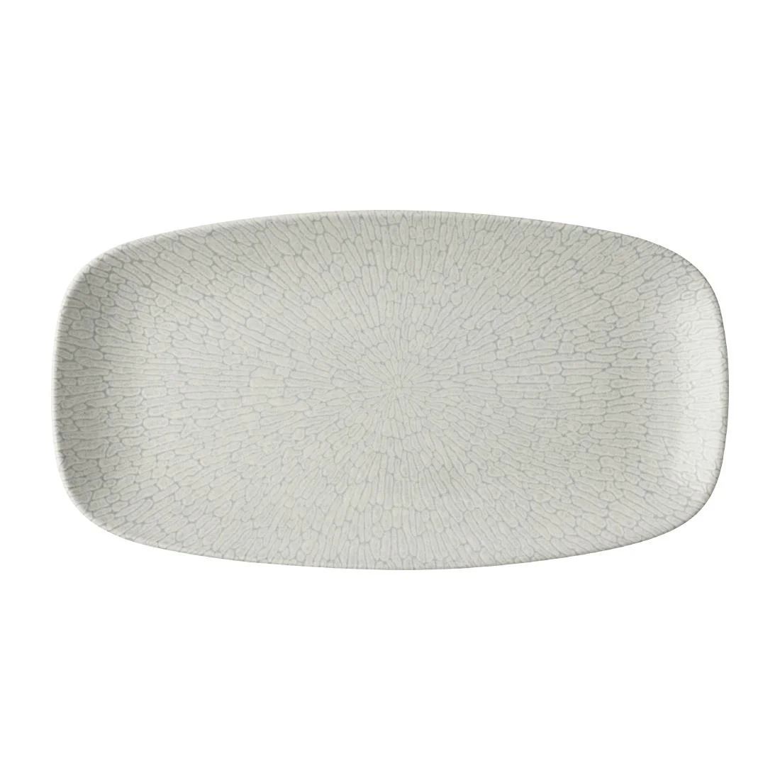Churchill Delta Grey Oblong Plates 355x189mm (6 Pack)