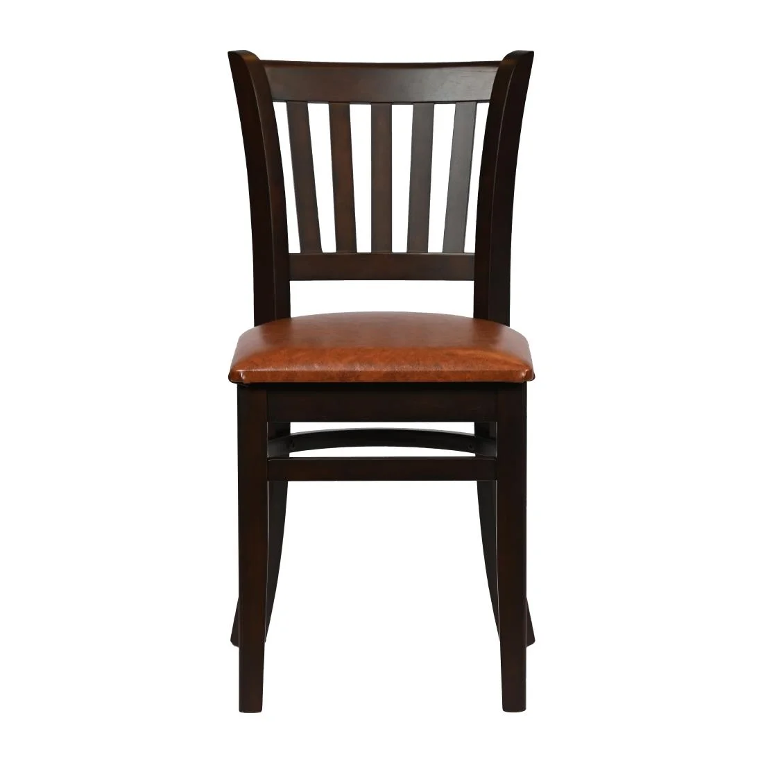 Turin Dining Table with 4 Manhattan Chairs in Dark Walnut with Bison Tan - Image 2