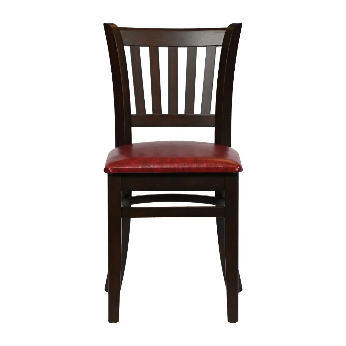 Turin Dining Table with 4 Manhattan Chairs in Dark Walnut with Bison Bordeaux - Image 2