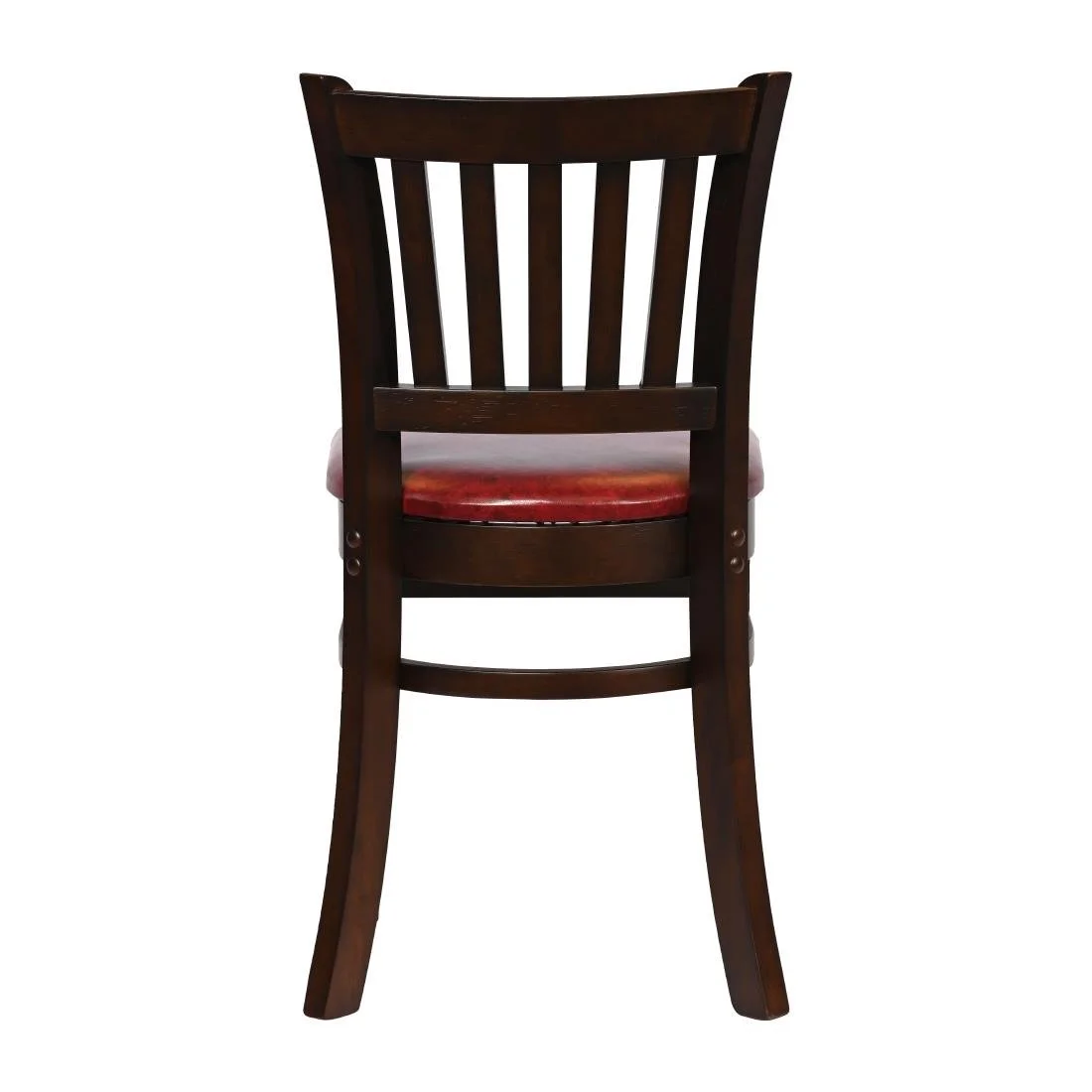 Turin Dining Table with 4 Manhattan Chairs in Dark Walnut with Bison Bordeaux - Image 5