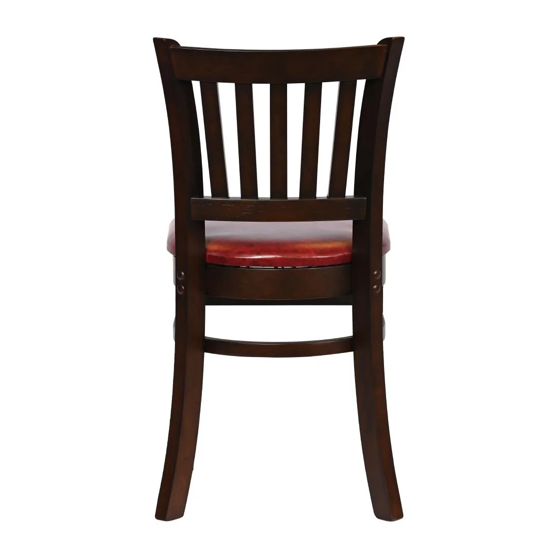 Turin Dining Table with 4 Manhattan Chairs in Dark Walnut with Bison Bordeaux - Image 5
