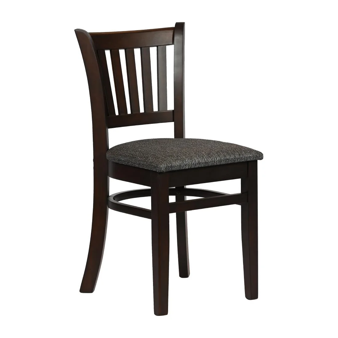 Turin Dining Table with 4 Manhattan Chairs in Dark Walnut with Shetland Smoke - Image 3