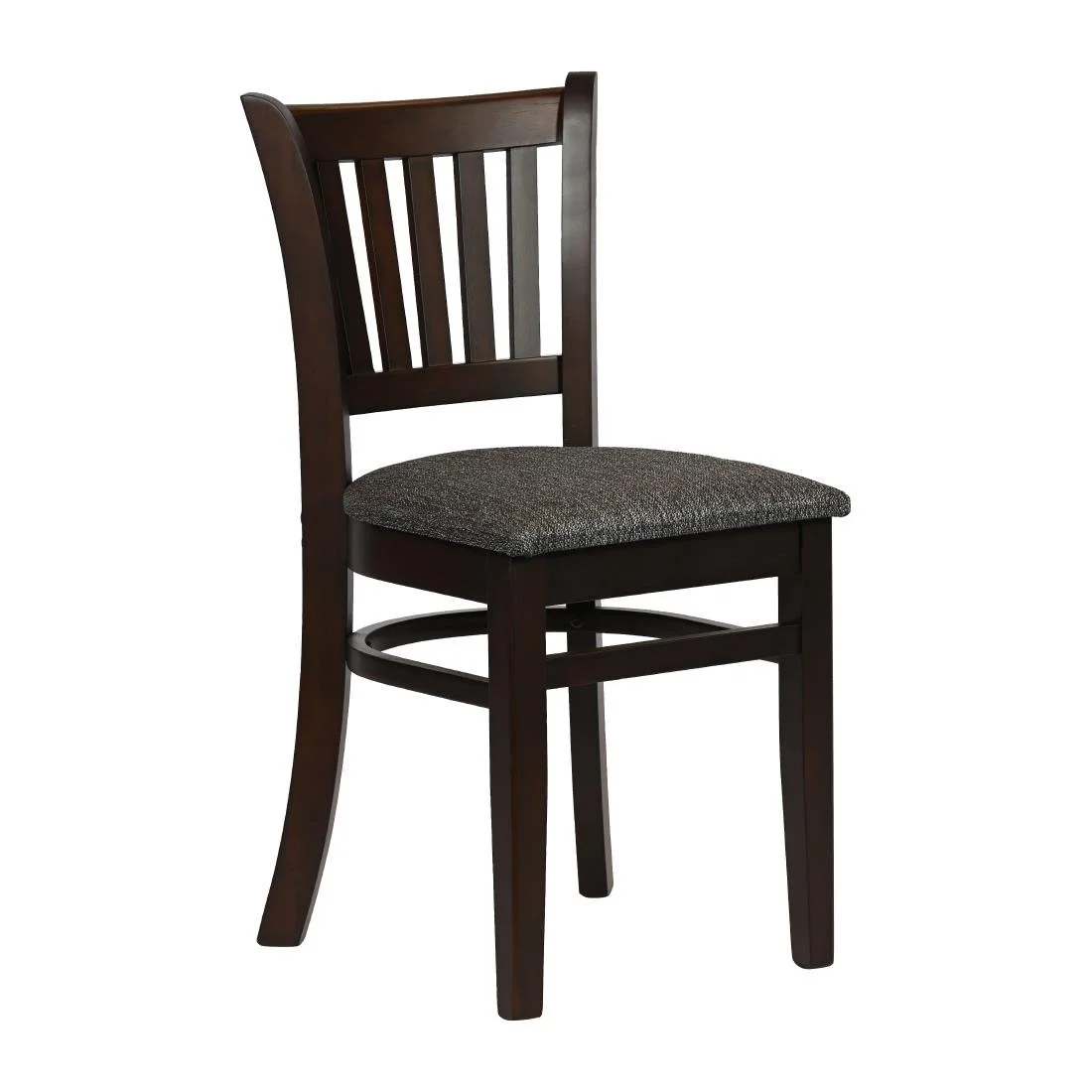 Turin Dining Table with 4 Manhattan Chairs in Dark Walnut with Shetland Smoke - Image 1