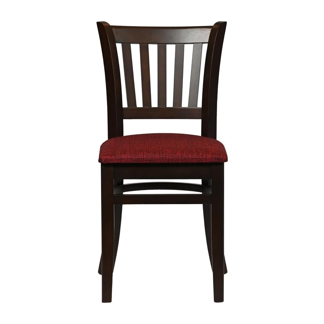 Turin Dining Table with 4 Manhattan Chairs in Dark Walnut with Shetland Scarlett - Image 3