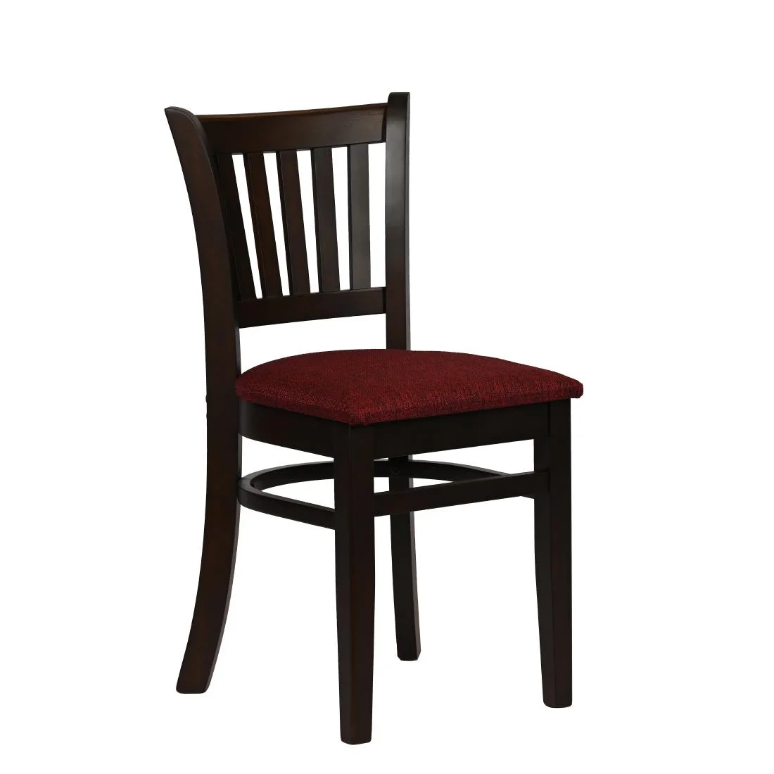 Turin Dining Table with 4 Manhattan Chairs in Dark Walnut with Shetland Scarlett - Image 3