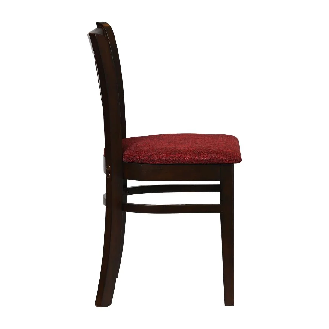 Turin Dining Table with 4 Manhattan Chairs in Dark Walnut with Shetland Scarlett - Image 4