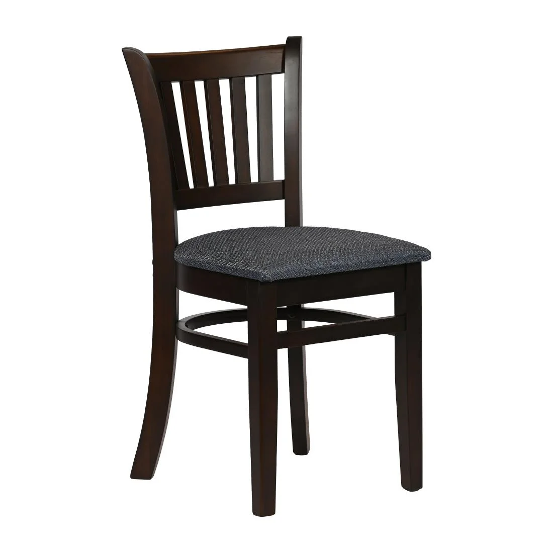 Turin Dining Table with 4 Manhattan Chairs in Dark Walnut with Shetland Sea - Image 3