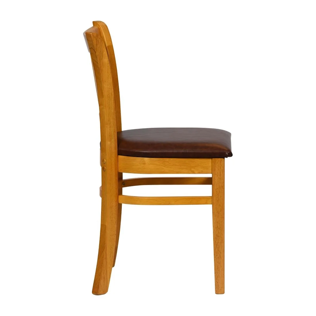 Turin Dining Table with 4 Manhattan Chairs in Soft Oak with Bison Espresso - Image 4