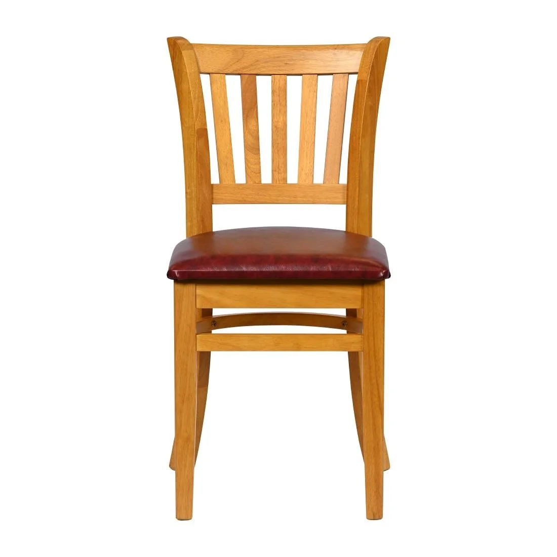 Turin Dining Table with 4 Manhattan Chairs in Soft Oak with Bison Bordeaux - Image 3