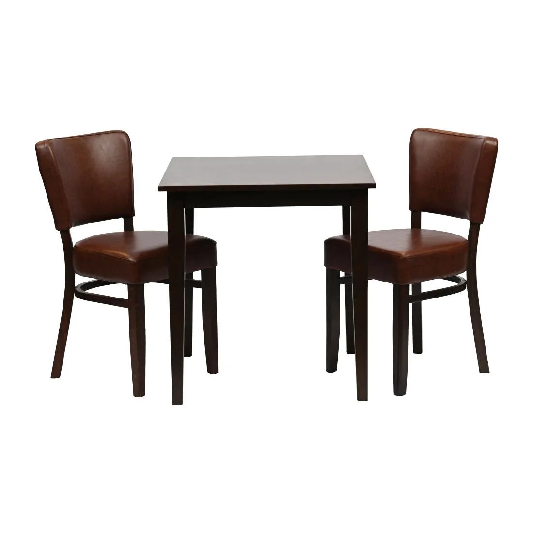 Pimlico Dining Table with 2 Oregon Chairs Set in Dark Walnut & Bison Espresso