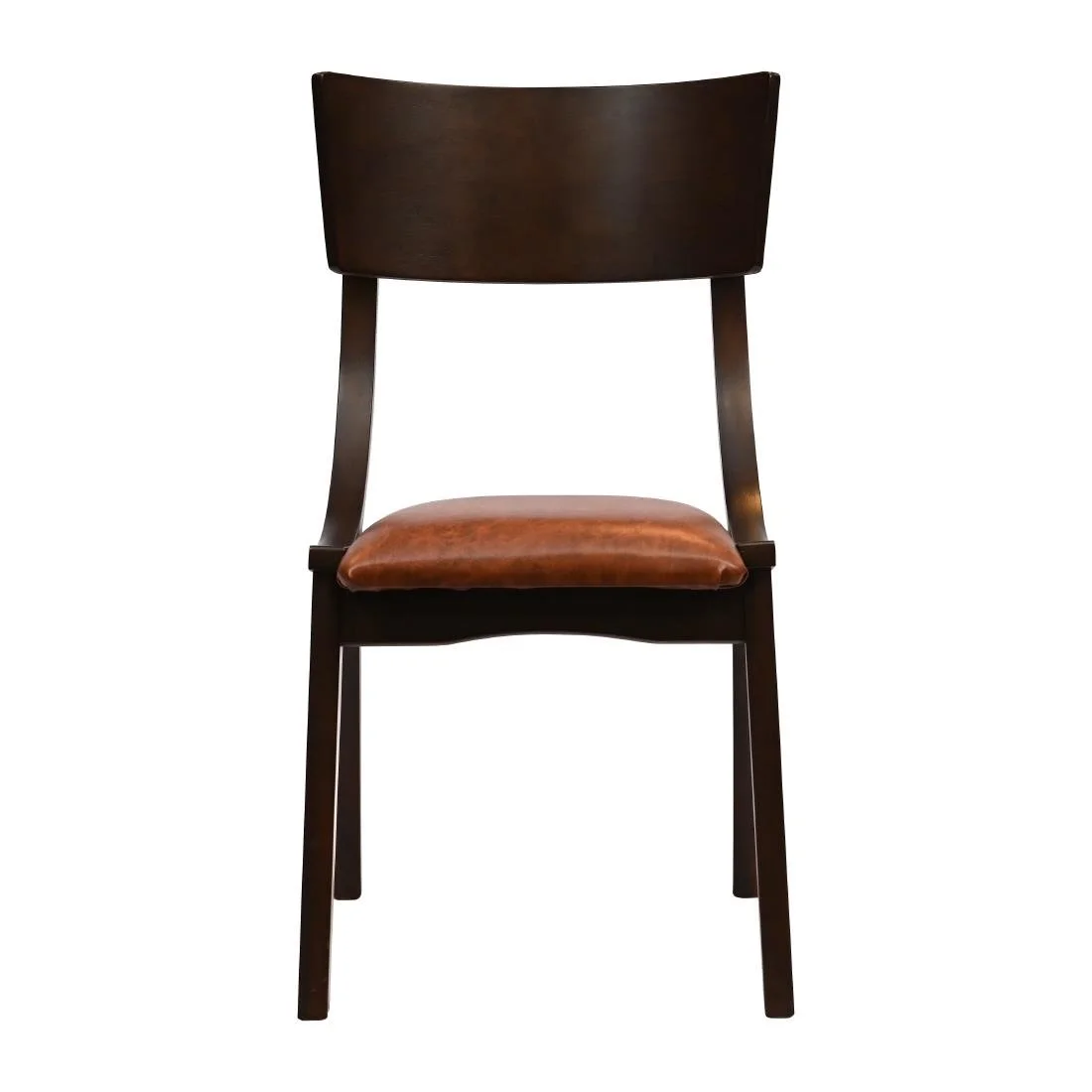 Chelsea Dining Chairs in Dark Walnut with Bison Tan Seats (6 Pack) - Image 4