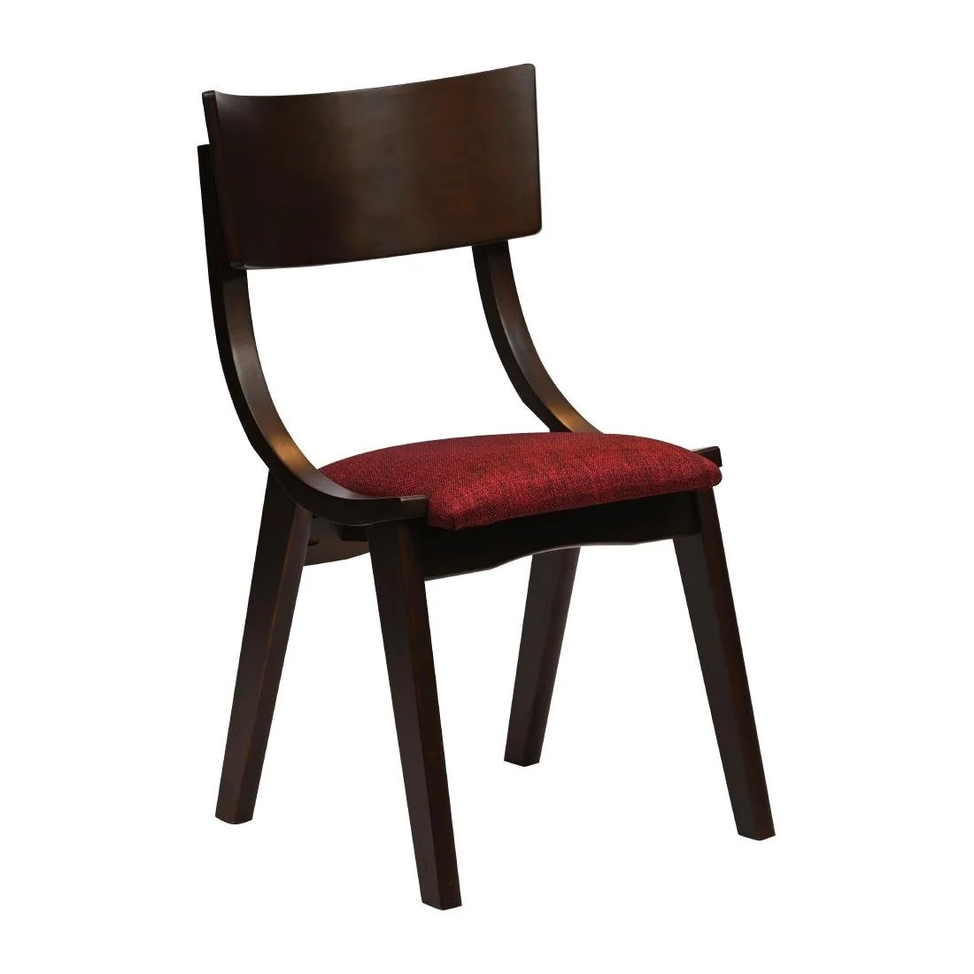 Chelsea Dining Chairs in Dark Walnut with Shetland Scarlett Seats (6 Pack) - Image 1